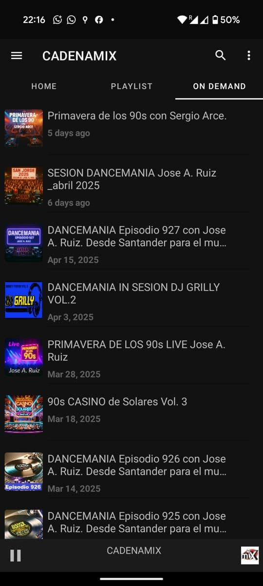 Nobex Radio app: browsing stations by genre