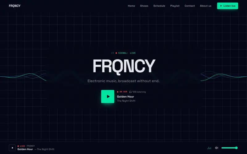 The Frequency website template