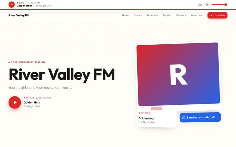 The Hometown website template