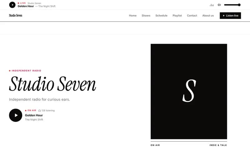 The Studio website template
