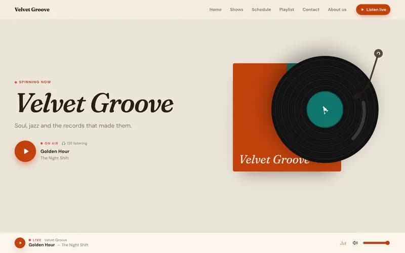The Vinyl website template